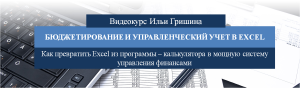 Видеокурс "Бюджетирование и управленческий учёт в Excel"